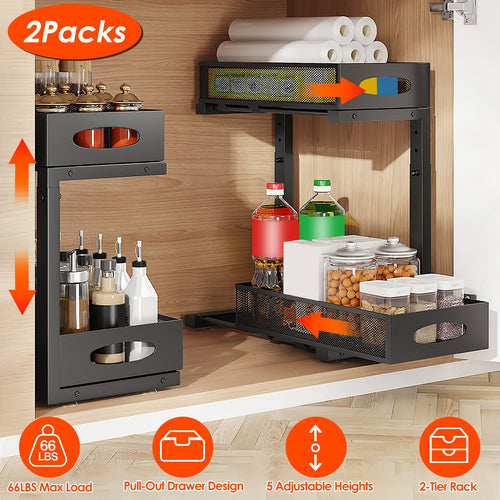 AYS-Under the Sink - 2 Tier Pull Out Baskets