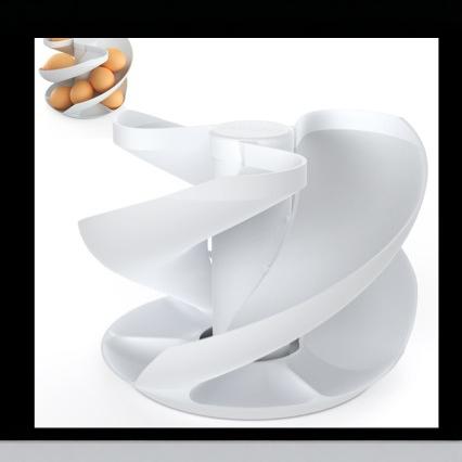 FS1-Minimalist Rotating Spiral Egg Container