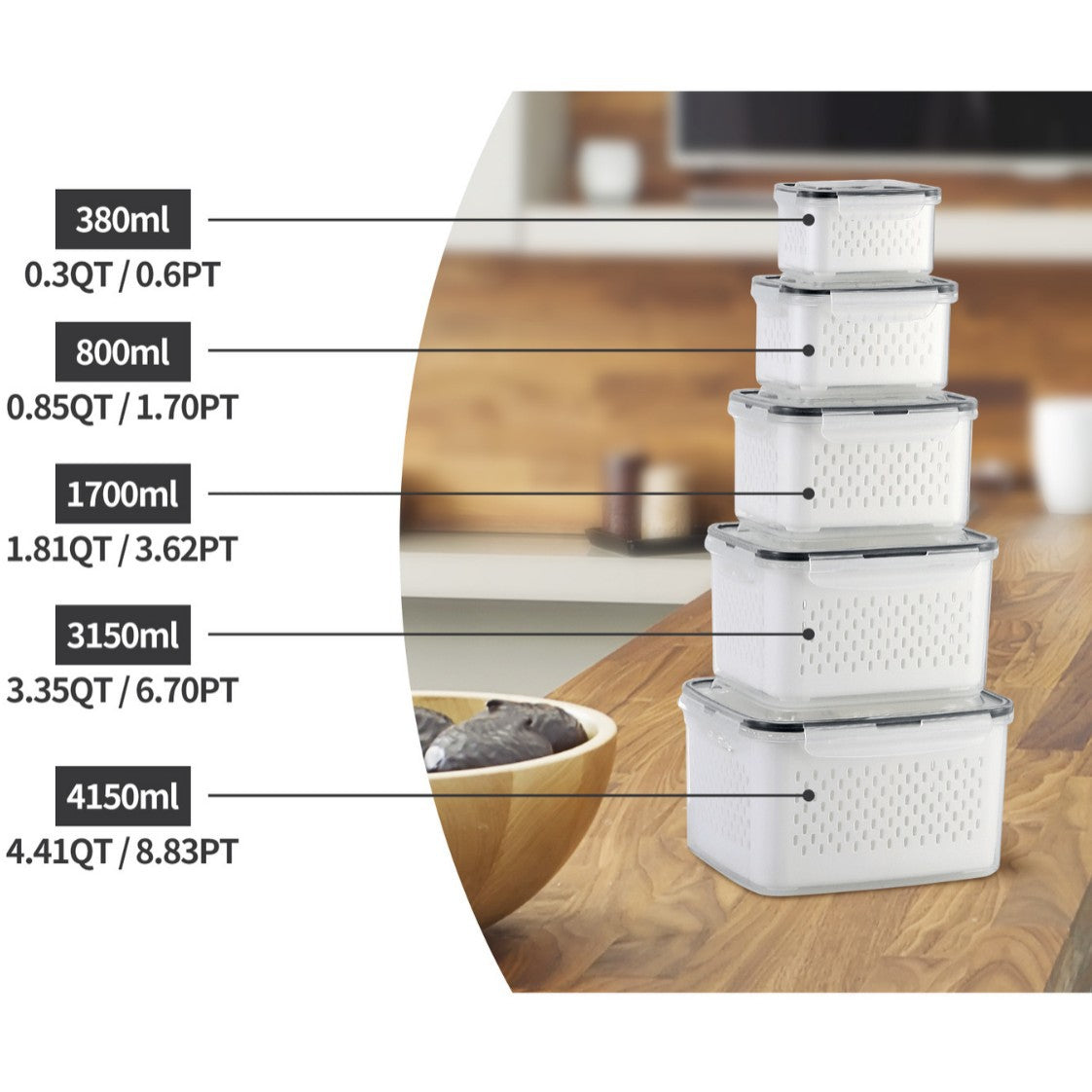 FS-Double-layer Draining Container Set