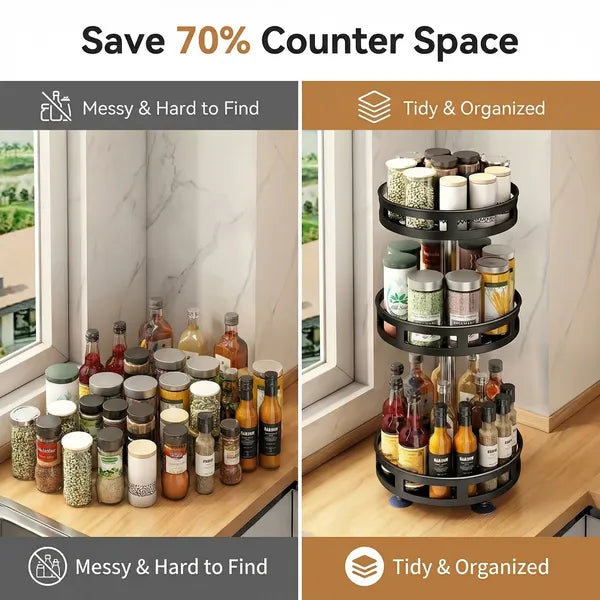 KG-3-Tier Rotating Spice Rack