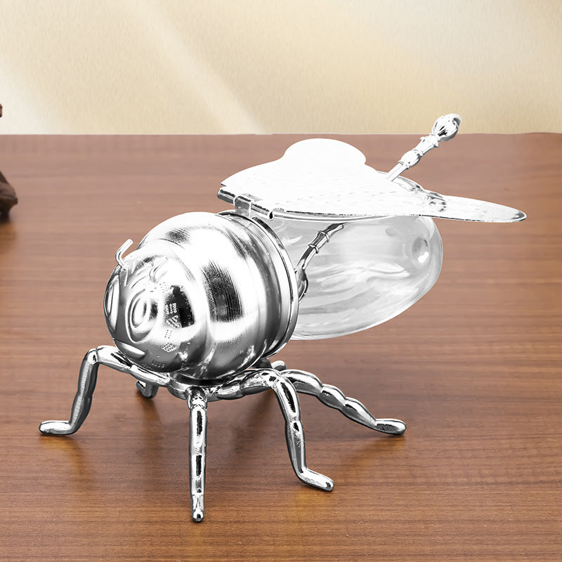 KG-Bee Shaped Honey Jar With Spoon