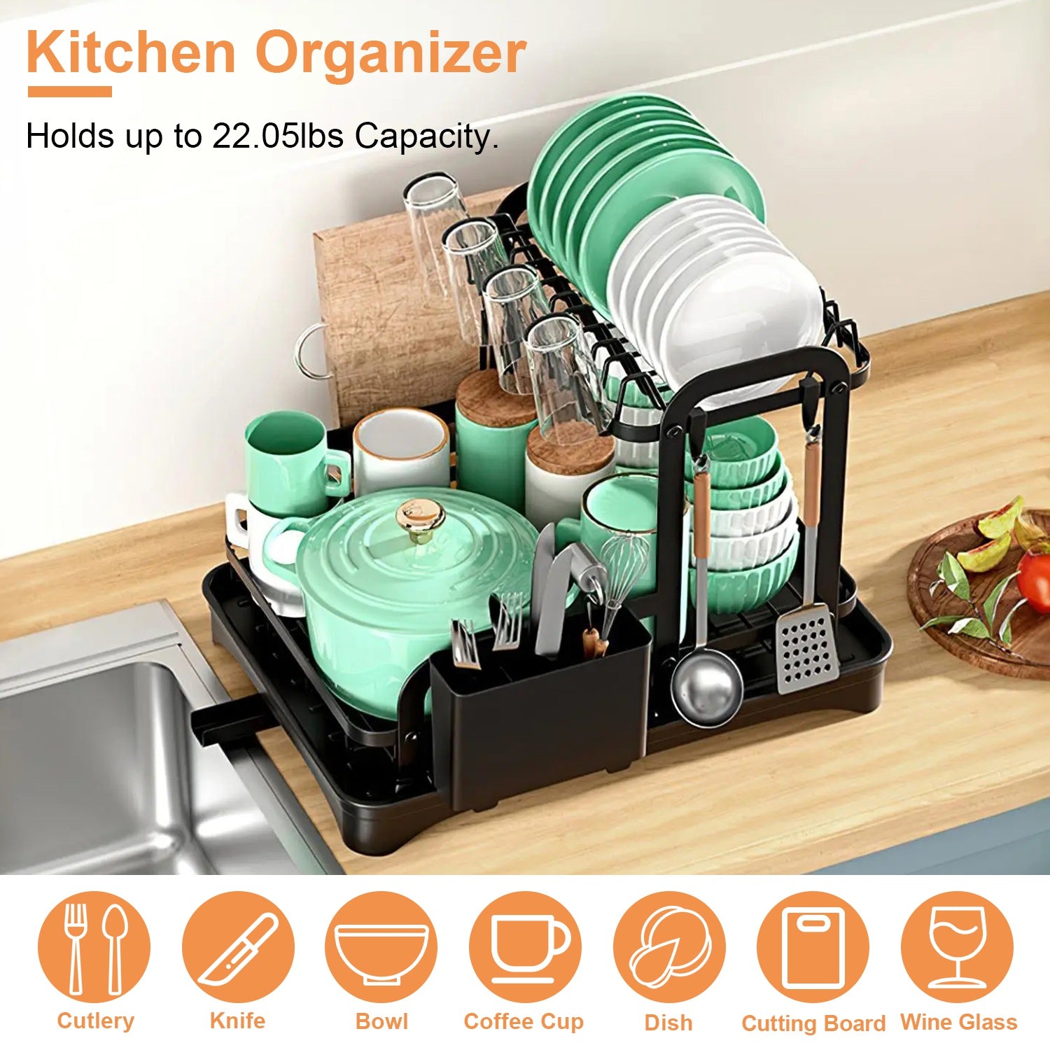 AYS-2-Tier Dish Drying Rack
