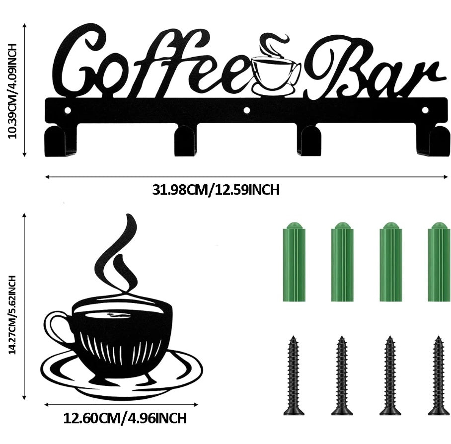 KS-Coffee Cup Rack With Hooks