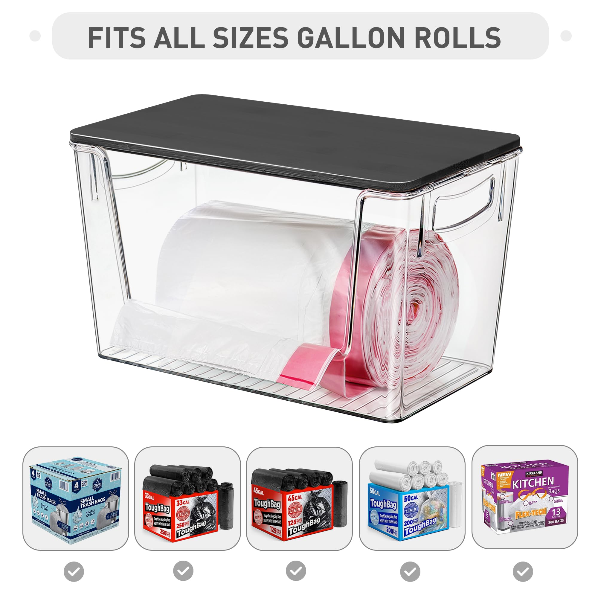 Pantry Organizers Storage, 2 Pack Large Clear Storage Bins for Onion, Potato, Garlic, Canned Food, Organizer Bins for Under Sink, Kitchen, Countertop, Bathroom
