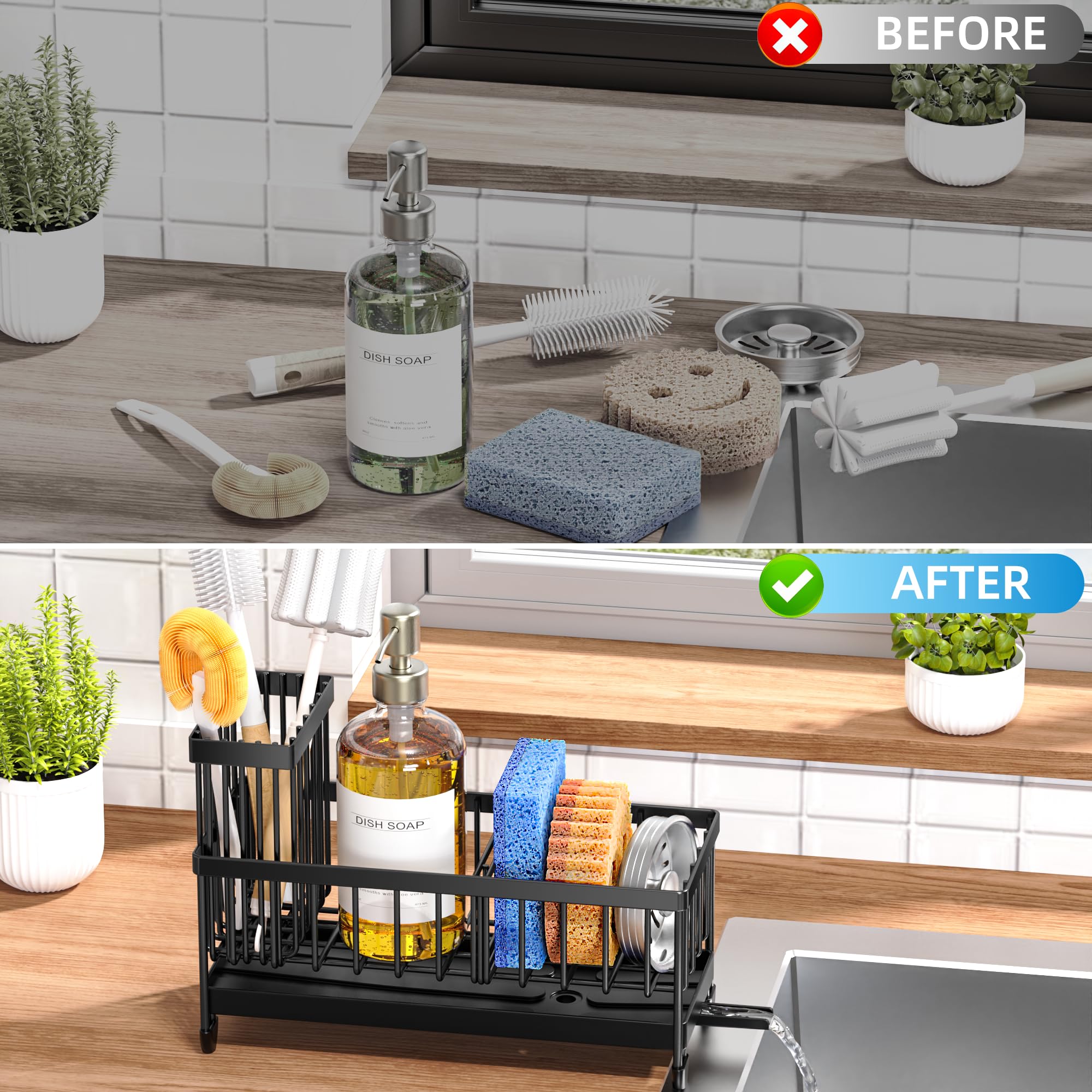 Cisily Sponge Holder for Kitchen Sink