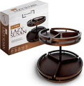 2 Tier Lazy Susan Organizer – 12" Bamboo Rotating Spice Rack Organizers with Adjustable Height Turntable for Cabinet, Pantry, Medicine Cabinet, Kitchen, Spinning Bathroom Counter Top Organizers
