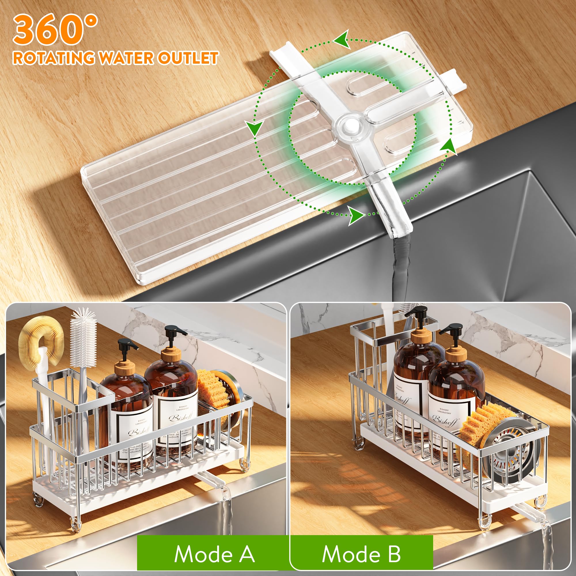 Cisily Sponge Holder for Kitchen Sink