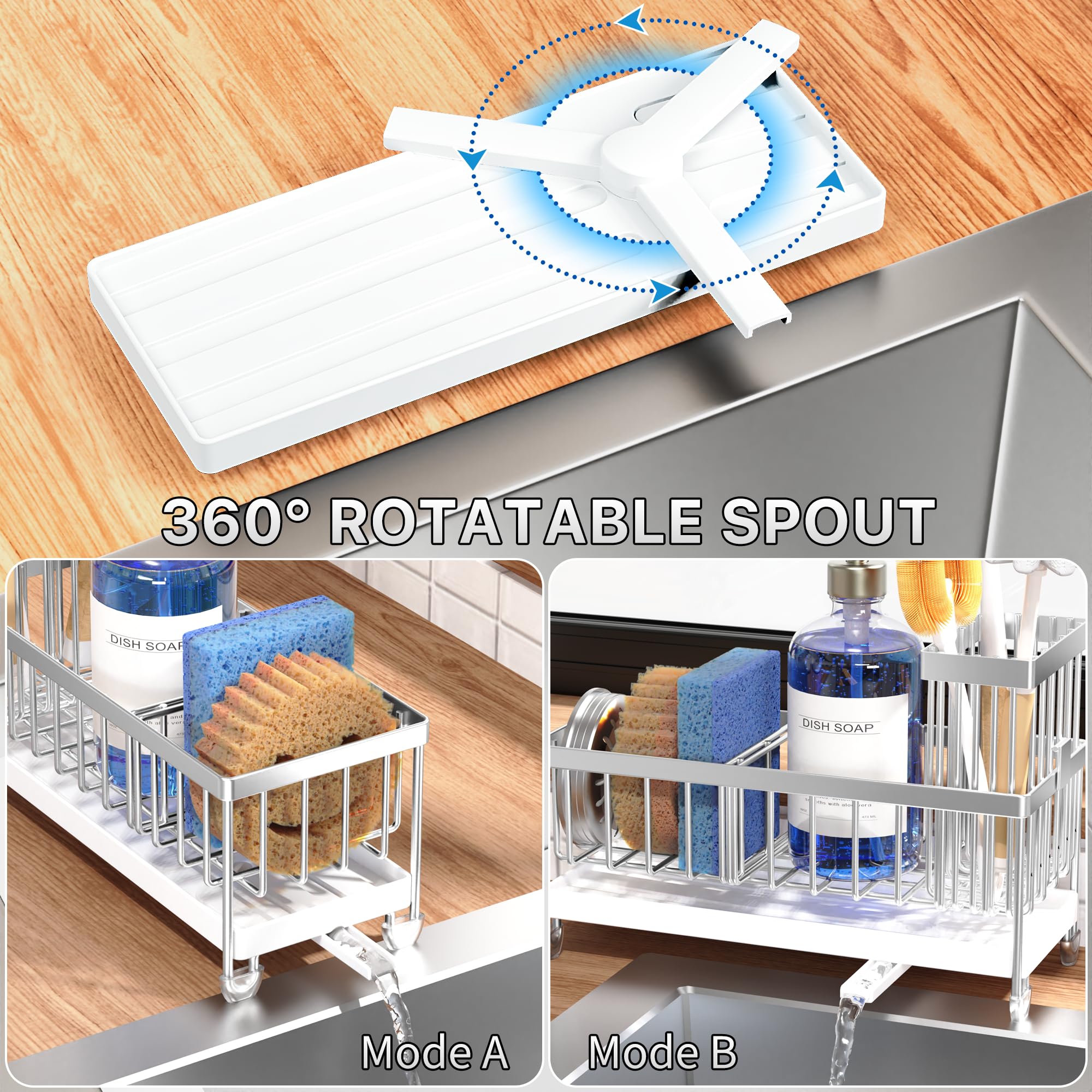 Cisily Sponge Holder for Kitchen Sink