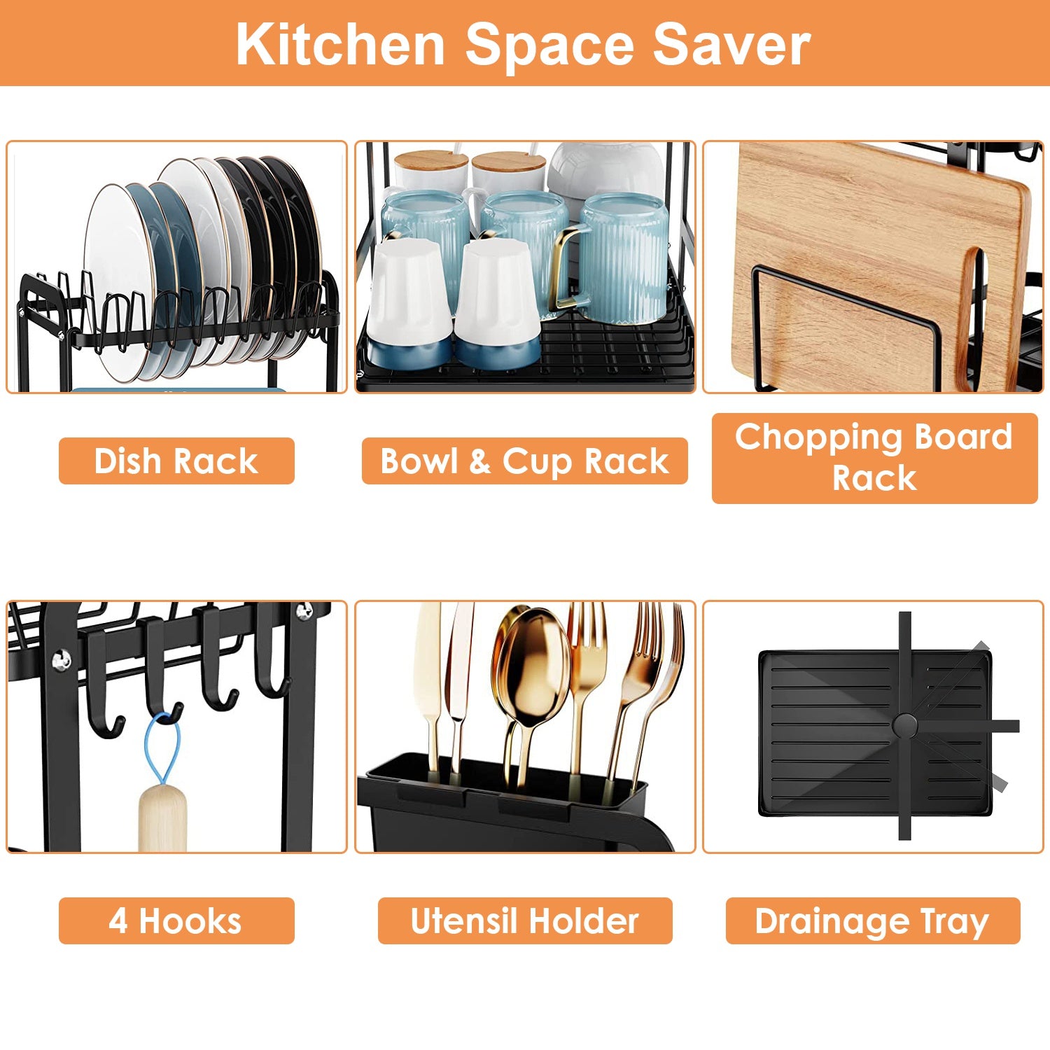 AYS-2-Tier Dish Drying Rack