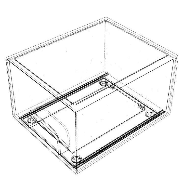 ST-1 & 2 Pack Clear Stackable Storage Drawers