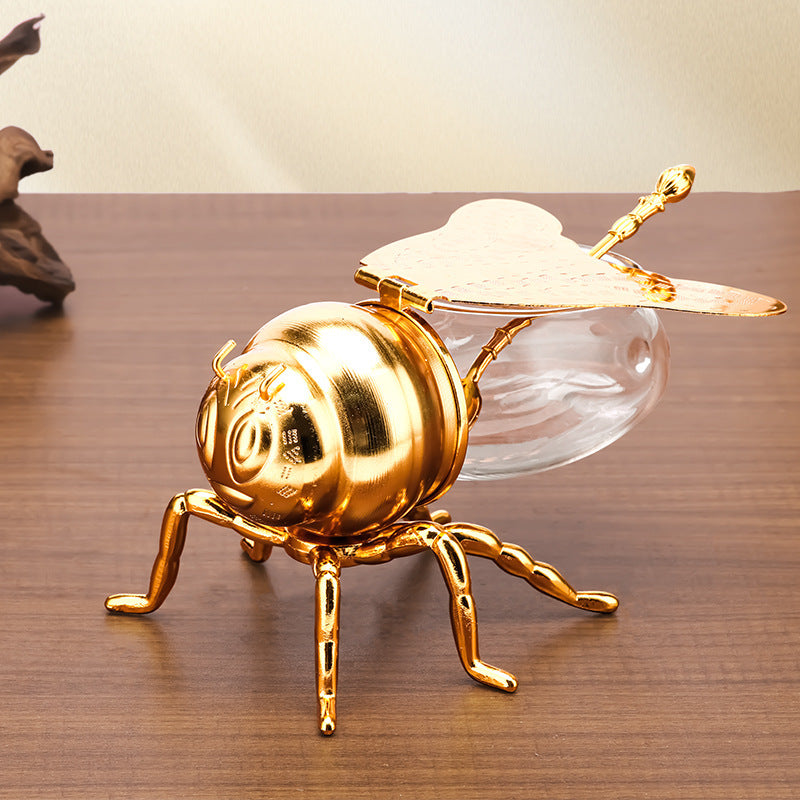 KG-Bee Shaped Honey Jar With Spoon