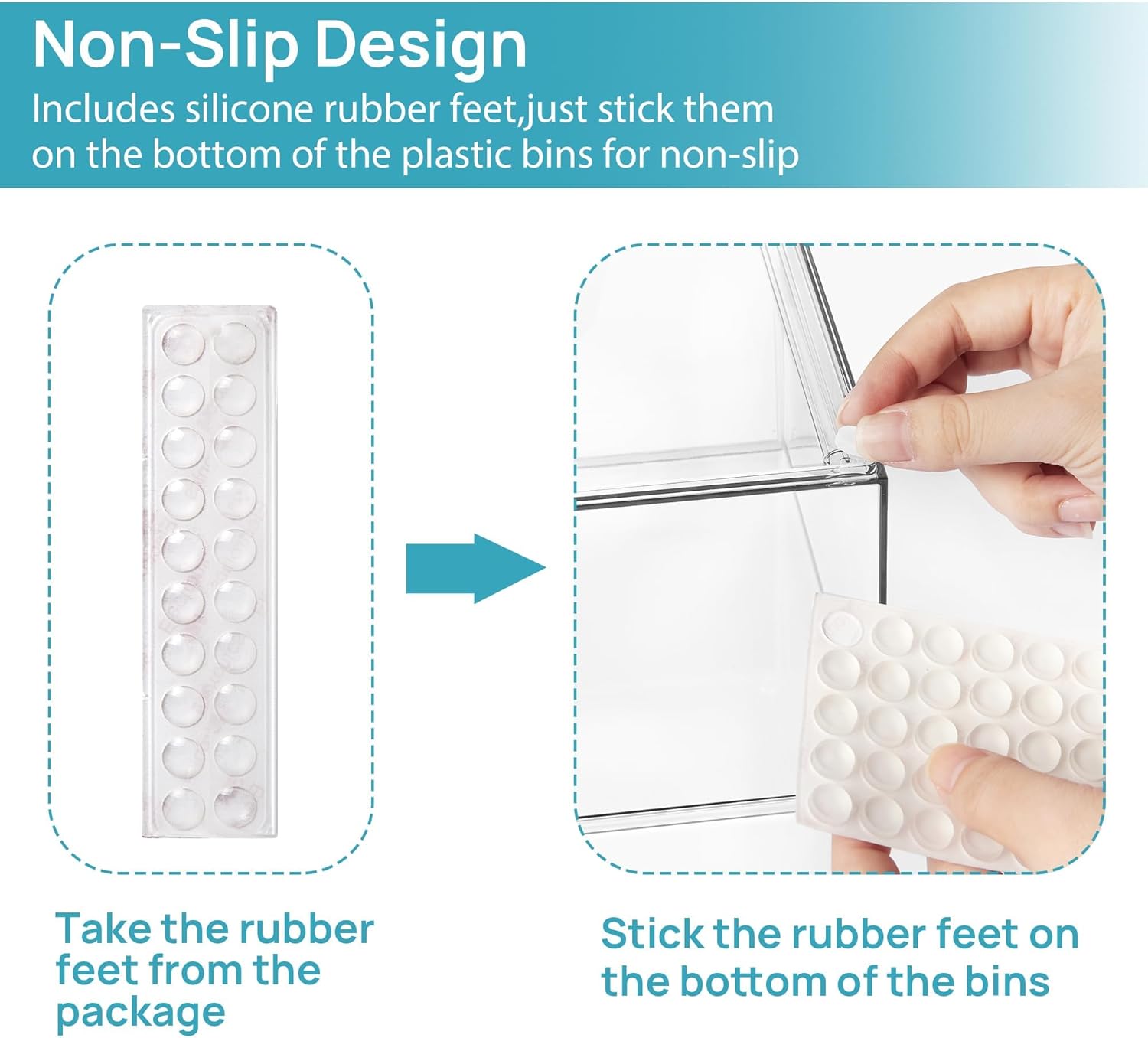 ST-1 & 2 Pack Clear Stackable Storage Drawers