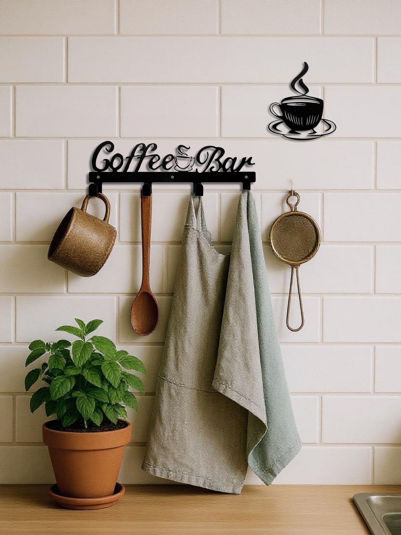 KS-Coffee Cup Rack With Hooks