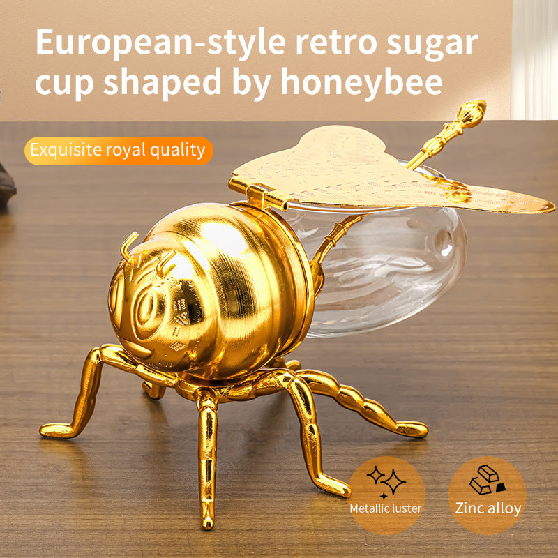 KG-Bee Shaped Honey Jar With Spoon