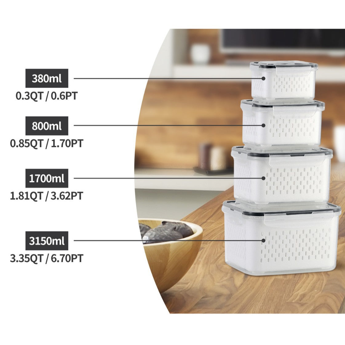 FS-Double-layer Draining Container Set