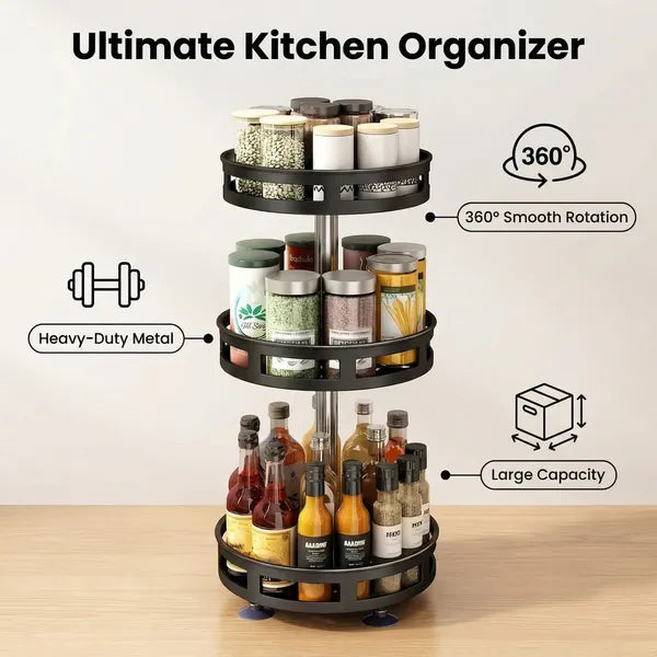 KG-3-Tier Rotating Spice Rack