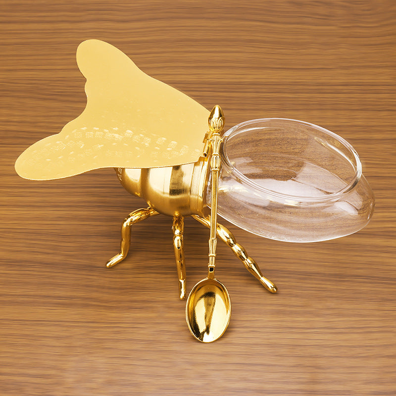 KG-Bee Shaped Honey Jar With Spoon